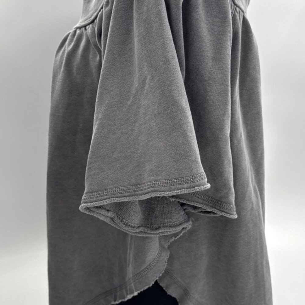 Free People Poncho Sweatshirt Off the ShoulderTop Womens Small Boho Distressed - Picture 5 of 11